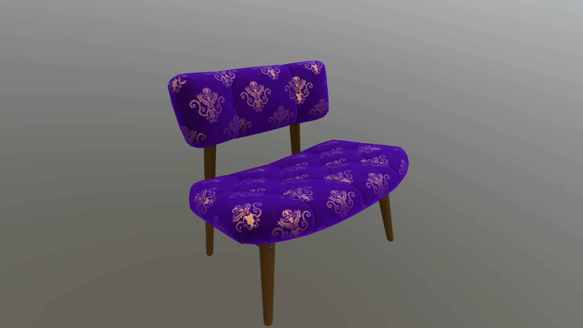 Chair Damask Purplegold