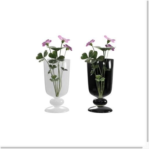 Glass Vase with Flowers