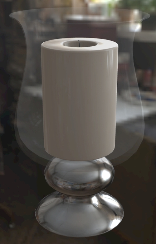 Image of glass vase using Alpha Coverage