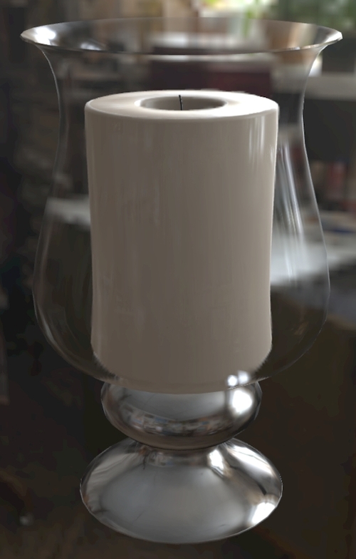 Image of glass vase using Transmission
